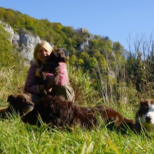 Almuth mit Hunden Almuth mit Hunden